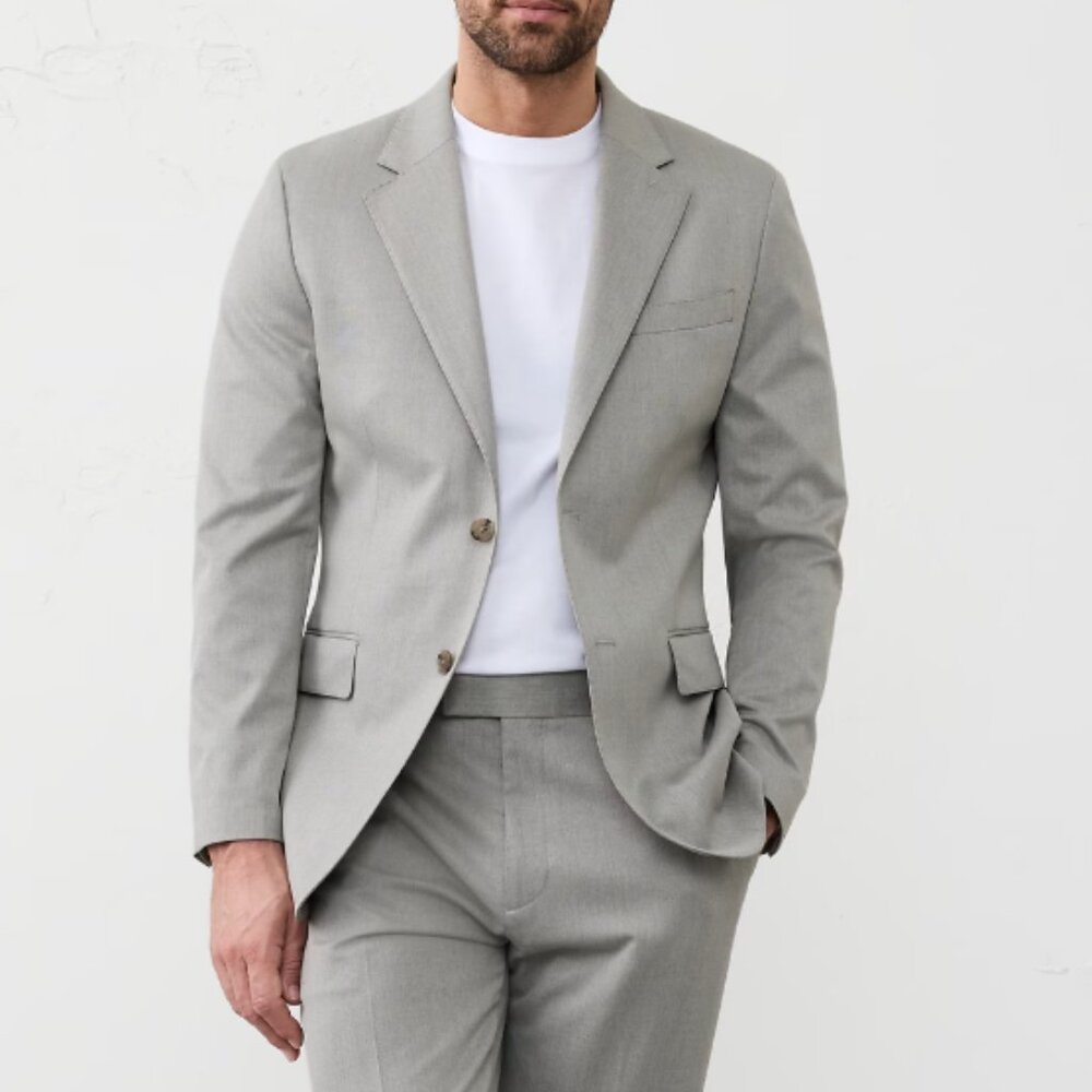 Banana Republic Taupe Tailored-Fit Textured Suit Jacket, 42S, Taupe, NWT